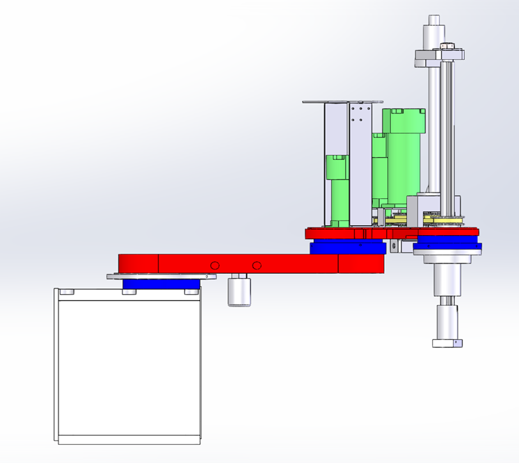 四轴操纵器机械臂3D数模图纸 x_t格式